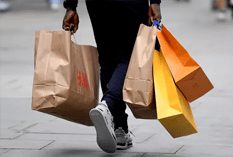 Shopper with shopping bags