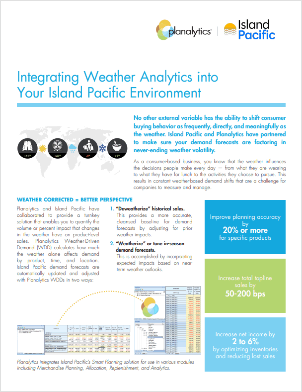 Island Pacific and Planalytics Overview
