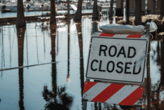 Road closure due to storm